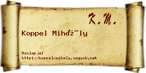 Koppel Mihály névjegykártya