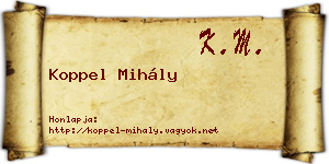 Koppel Mihály névjegykártya
