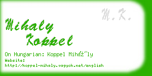 mihaly koppel business card